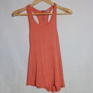 Unbranded Coral Zipper Racer Back Sleeveless Women's Top